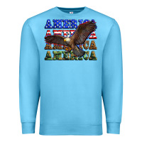 Ocean Blue america america america america Premium Sweatshirt - Zillion Design Studio