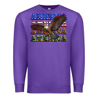 Purple america america america america Premium Sweatshirt - Zillion Design Studio