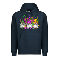 Navy mardi gras gnomes Premium Hoodie - Jasminsmagicworld