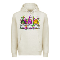 Oatmeal Heather mardi gras gnomes Premium Hoodie - Jasminsmagicworld