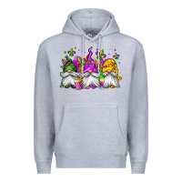 Heather Grey mardi gras gnomes Premium Hoodie - Jasminsmagicworld
