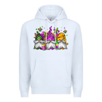 White mardi gras gnomes Premium Hoodie - Jasminsmagicworld