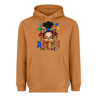 Meerkat autism mom afro messy bun (1) Heavyweight Hoodie - texasbilliewilder