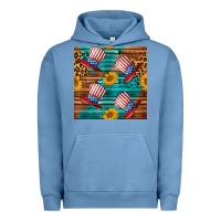 Pigment Pebble Blue celebrity hat with leopard Urban Hoodie - BundleAndBundleShop