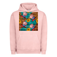 Pigment Salmon celebrity hat with leopard Urban Hoodie - BundleAndBundleShop