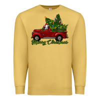 Antique Gold merry christmas baby sheep trees with truck Premium Sweatshirt - RanaPortraitStore