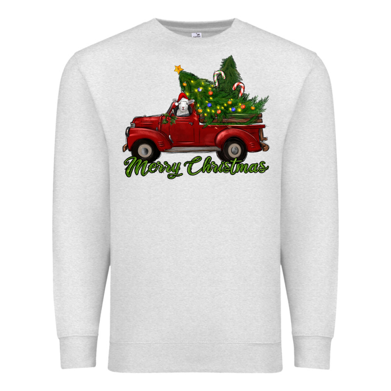 Merry Christmas Baby Sheep Trees With Truck Premium Sweatshirt by RanaPortraitStore | Teevron