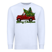 White merry christmas baby sheep trees with truck Premium Sweatshirt - RanaPortraitStore