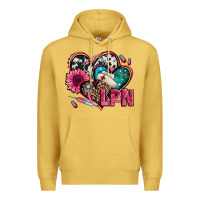 Antique Gold lpn licensed practical nurse hearts Premium Hoodie - Jasminsmagicworld