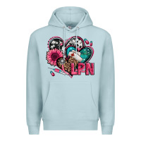 Blue Mist lpn licensed practical nurse hearts Premium Hoodie - Jasminsmagicworld