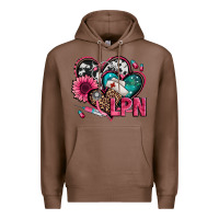 Chestnut lpn licensed practical nurse hearts Premium Hoodie - Jasminsmagicworld