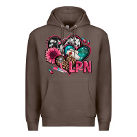 Coffee lpn licensed practical nurse hearts Premium Hoodie - Jasminsmagicworld