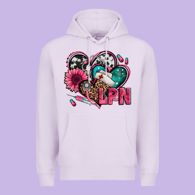 Lpn Licensed Practical Nurse Hearts Premium Hoodie Designed By Jasminsmagicworld