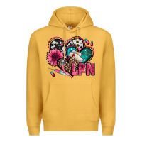 Mustard lpn licensed practical nurse hearts Premium Hoodie - Jasminsmagicworld