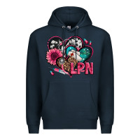 Navy lpn licensed practical nurse hearts Premium Hoodie - Jasminsmagicworld