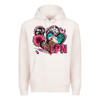Pale Pink lpn licensed practical nurse hearts Premium Hoodie - Jasminsmagicworld