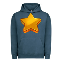 Pigment Midnight Navy 3d golden stars Urban Hoodie - AdoDesignShop