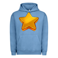 Pigment Pebble Blue 3d golden stars Urban Hoodie - AdoDesignShop