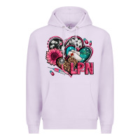 Lilac lpn licensed practical nurse hearts Premium Hoodie - Jasminsmagicworld