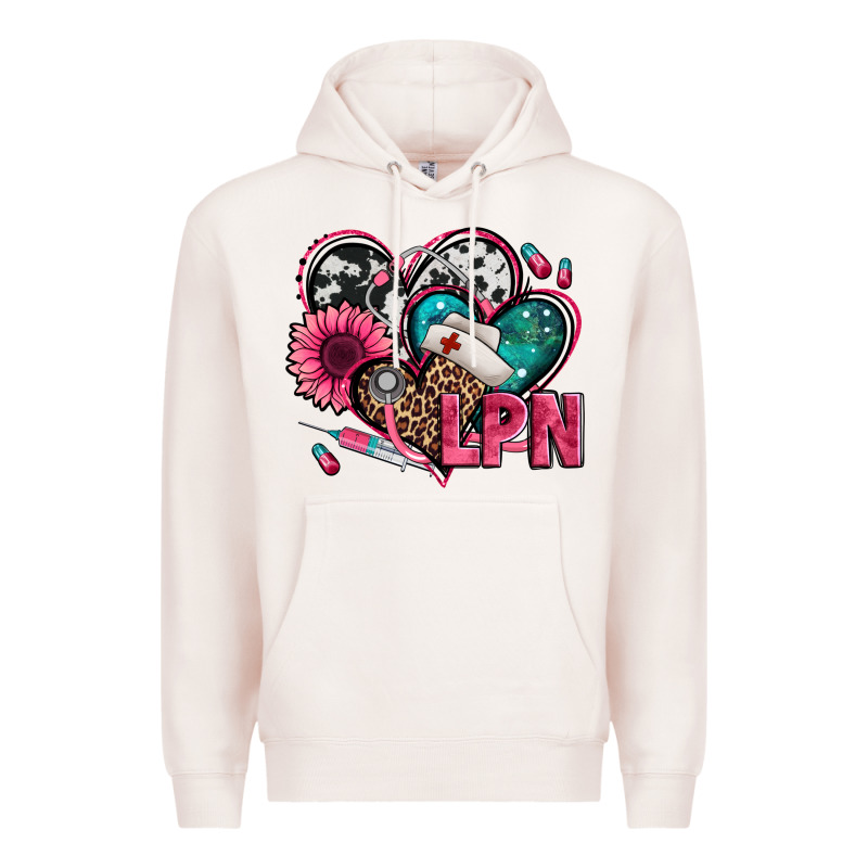 Lpn Licensed Practical Nurse Hearts Premium Hoodie by Jasminsmagicworld | Teevron