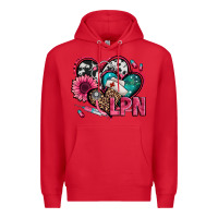 Red lpn licensed practical nurse hearts Premium Hoodie - Jasminsmagicworld
