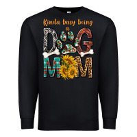 Black kinda busy being a dog mom Premium Sweatshirt - texasbilliewilder