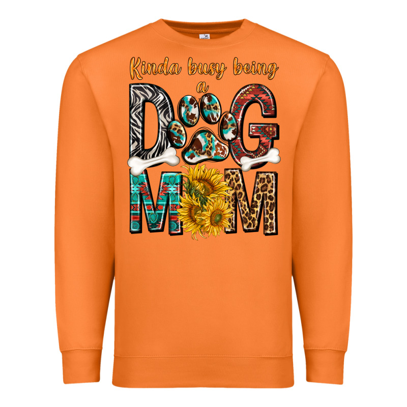 Kinda Busy Being A Dog Mom Premium Sweatshirt by texasbilliewilder | Teevron