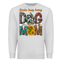 Dove Grey kinda busy being a dog mom Premium Sweatshirt - texasbilliewilder