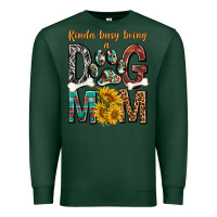 Sports Green kinda busy being a dog mom Premium Sweatshirt - texasbilliewilder