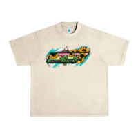 Sandshell Tennessee Map Sunflower Cactus Serape Urban Heavy Tee - RanaPortraitStore