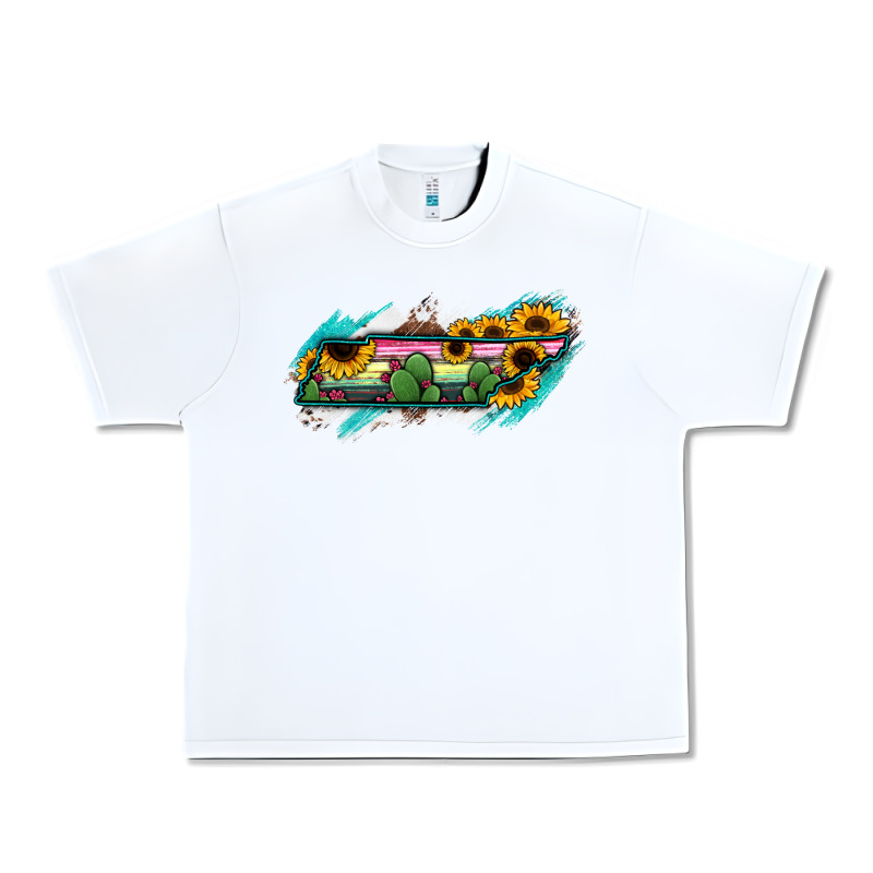 Tennessee Map Sunflower Cactus Serape Urban Heavy Tee by RanaPortraitStore | Teevron