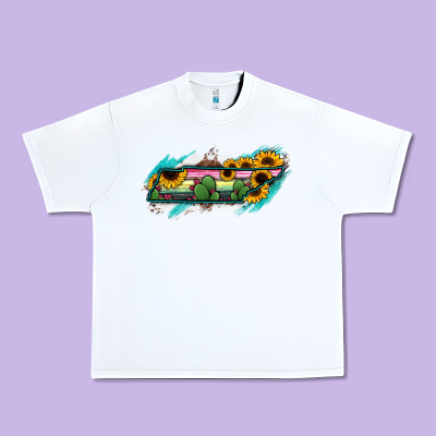 Tennessee Map Sunflower Cactus Serape Urban Heavy Tee Designed By Ranaportraitstore