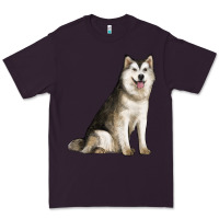 Plum Alaskan Malamute Dog Premium Tee - LillyAllenDesigns