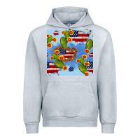 Heather Grey usa map cactus and sunflower seamless pattern Urban Hoodie - BundleAndBundleShop