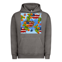 Pigment Tornado usa map cactus and sunflower seamless pattern Urban Hoodie - BundleAndBundleShop