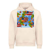 Sandshell usa map cactus and sunflower seamless pattern Urban Hoodie - BundleAndBundleShop