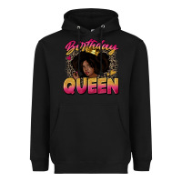 Black birthday queen Heavyweight Hoodie - Zillion Design Studio