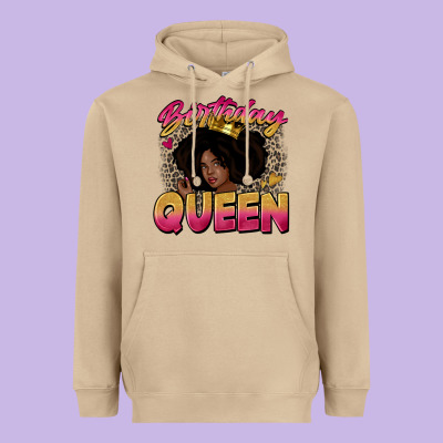 Birthday Queen Heavyweight Hoodie Designed By Zillion Design Studio