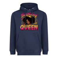 Navy birthday queen Heavyweight Hoodie - Zillion Design Studio