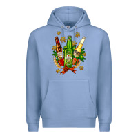 Colony Blue beer bottle party set for christmas Premium Hoodie - AdoDesignShop