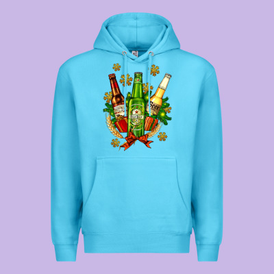 Beer Bottle Party Set For Christmas Premium Hoodie Designed By Adodesignshop