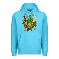 Ocean Blue beer bottle party set for christmas Premium Hoodie - AdoDesignShop
