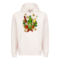 Pale Pink beer bottle party set for christmas Premium Hoodie - AdoDesignShop