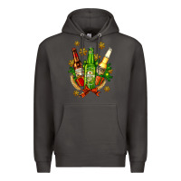 Smoke beer bottle party set for christmas Premium Hoodie - AdoDesignShop