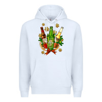White beer bottle party set for christmas Premium Hoodie - AdoDesignShop