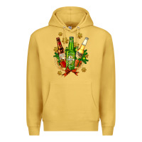 Antique Gold beer bottle party set for christmas Premium Hoodie - AdoDesignShop