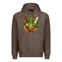 Coffee beer bottle party set for christmas Premium Hoodie - AdoDesignShop