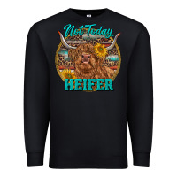 Black Highland Heifer Western Premium Sweatshirt - RanaPortraitStore