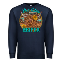 Navy Highland Heifer Western Premium Sweatshirt - RanaPortraitStore
