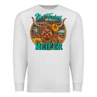 Oatmeal Heather Highland Heifer Western Premium Sweatshirt - RanaPortraitStore